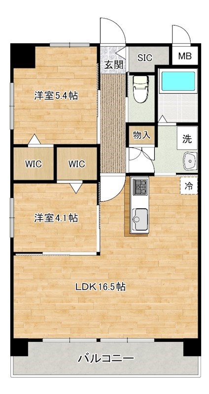 Land　Axis（ランドアクシス） 107号室 間取り