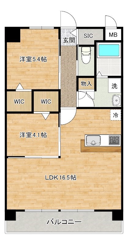 Land　Axis（ランドアクシス） 202号室 間取り