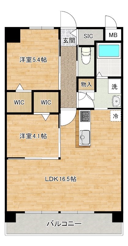 Land　Axis（ランドアクシス） 705号室 間取り