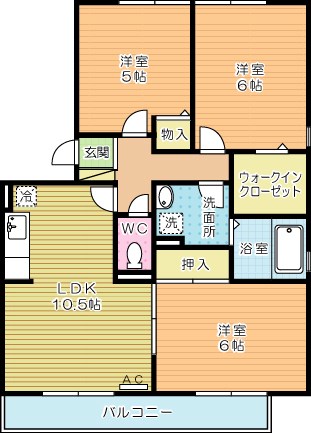 コンフォールⅠ番館 間取り図