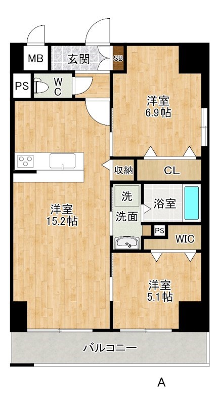 グランシャルール京町 間取り図