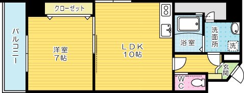 アンジェロポストⅦ 902号室 間取り