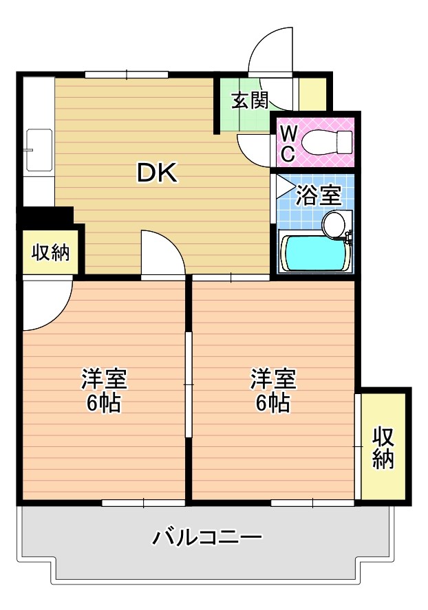 シャトレ熊本 203号室 間取り