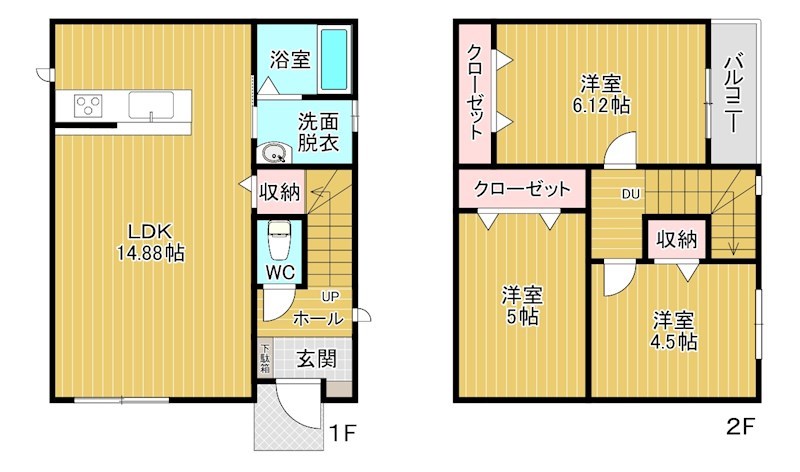 サンラプロ東水町　B棟 間取り図