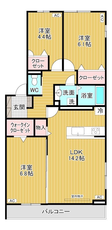 paradiso（パラディーソ） 201号室 間取り