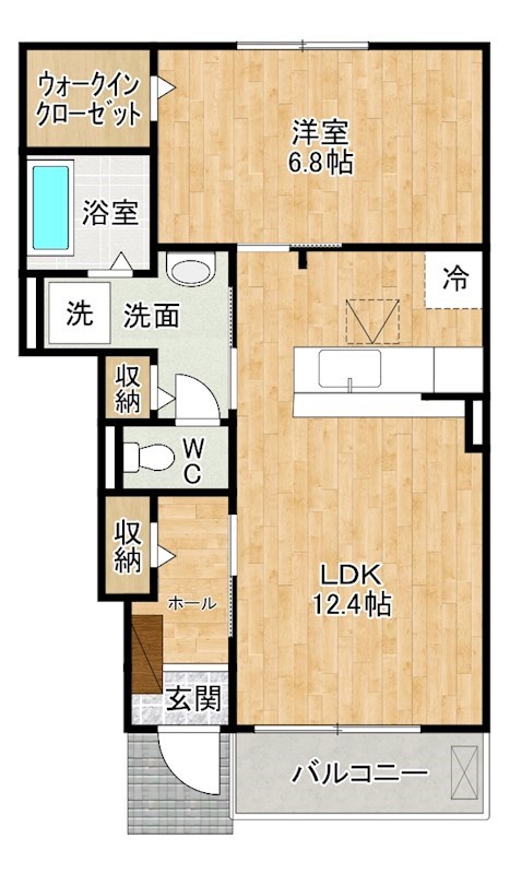 ミモザ 102号室 間取り