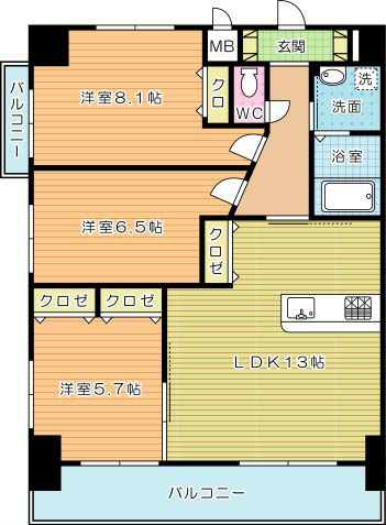 ＭＤＩシエルコンティーレ曽根北町 間取り