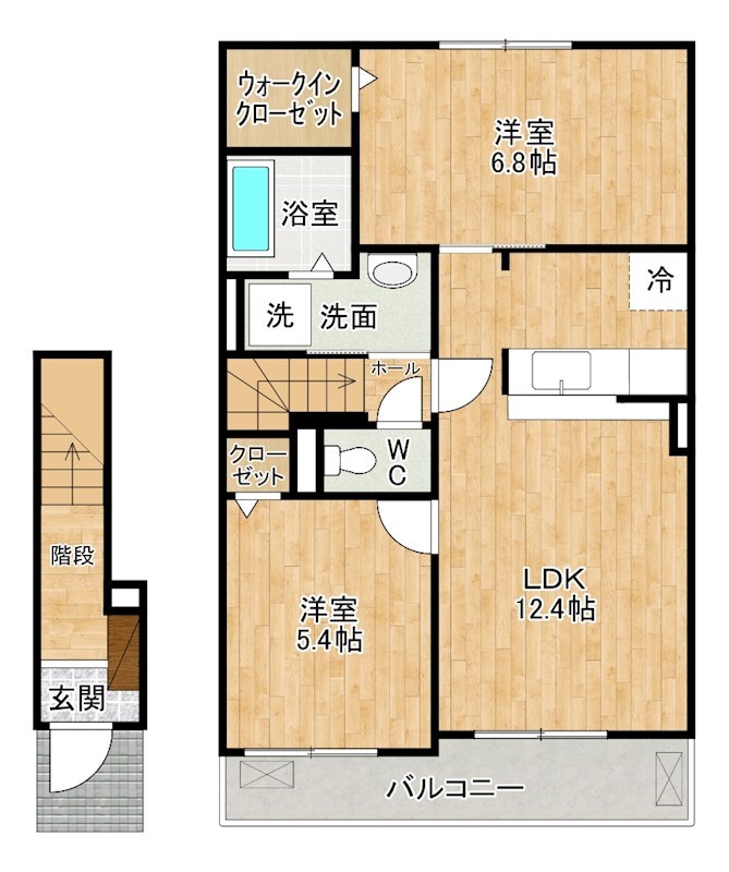 ミモザ 202号室 間取り