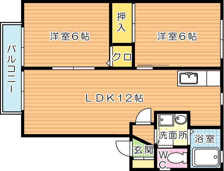 アンジェリカ　B棟 間取り図