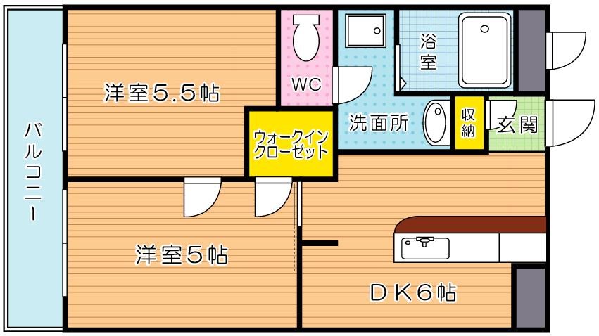 クローバージャパンビル 502号室 間取り