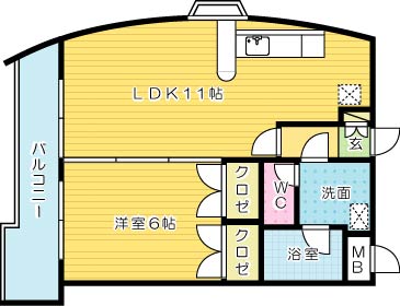 ウィルステージ古船場 間取り図