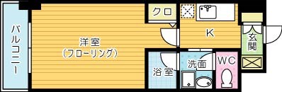 WEST SIDE （ウエストサイド ） 402号室 間取り