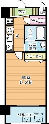 レジデンシャル　ＨＨＡ　ＤＡＩＭＯＮ 202号室 間取り