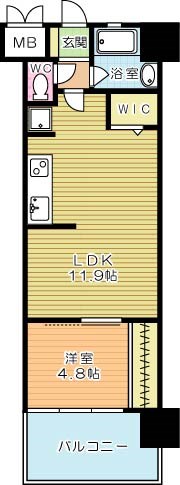 コンプレート古船場 908号室 間取り