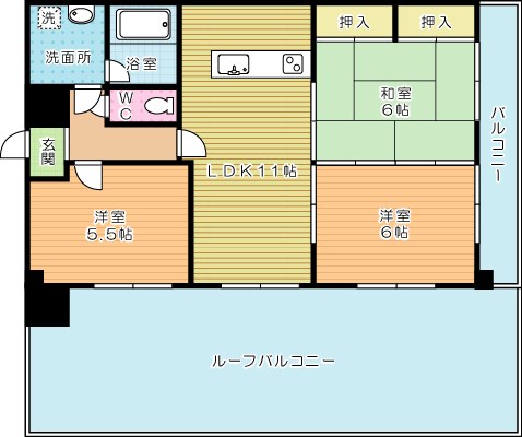 エムズコート沼本町D棟 間取り図