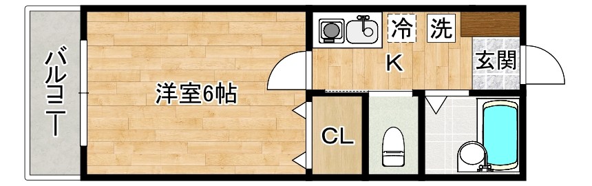 フルーレ南方 103号室 間取り