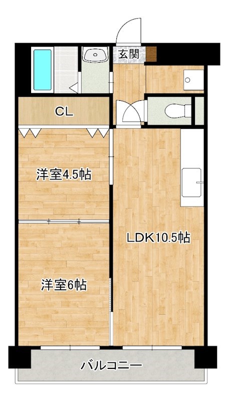 小川レジデンス１ 405号室 間取り