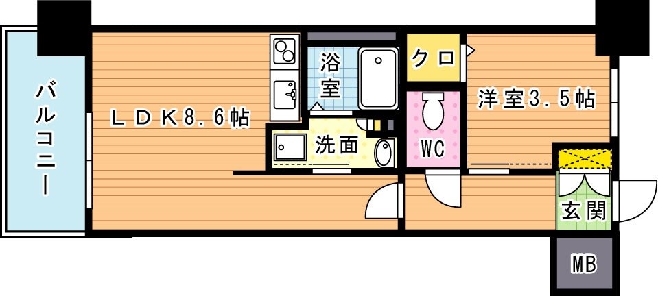 サンレリウス黒崎駅 間取り図