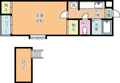 ディアコートカネト 204号室 間取り