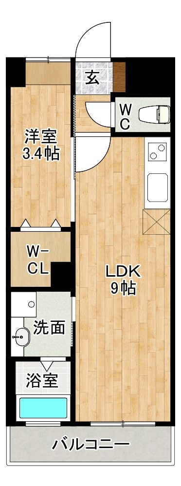 エリオスコート小倉 間取り図