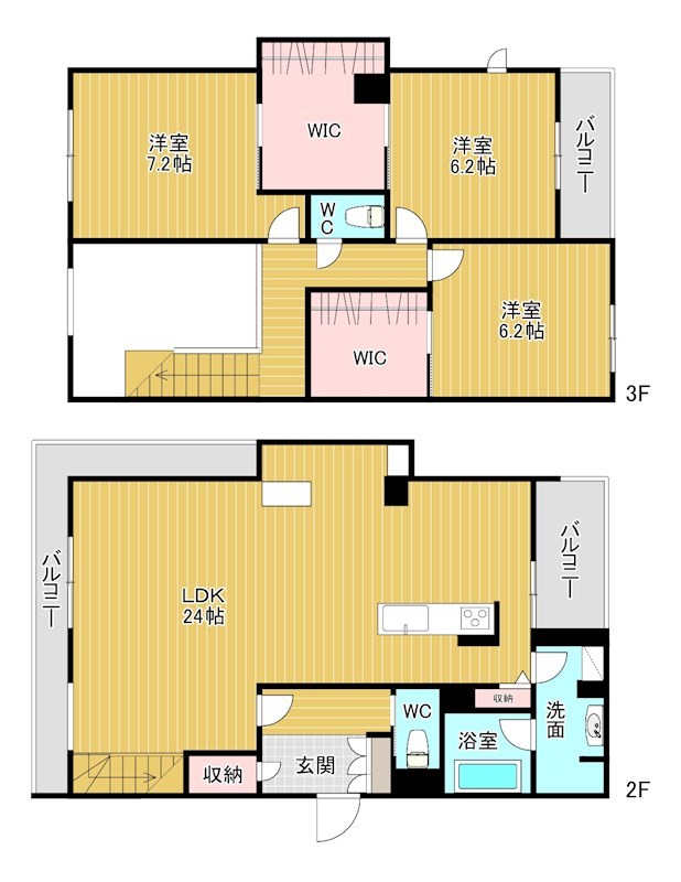 シャーメゾン城野駅前  202号室 間取り