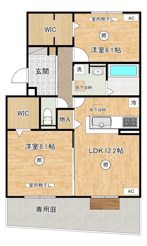 Ｄ－ＲＯＯＭ中井 101号室 間取り