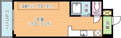サンシティ大畠 208号室 間取り