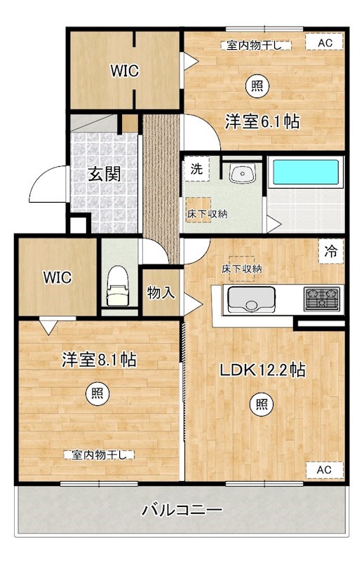 Ｄ－ＲＯＯＭ中井 間取り図