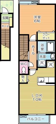 サニータウン曽根Ｃ  203号室 間取り