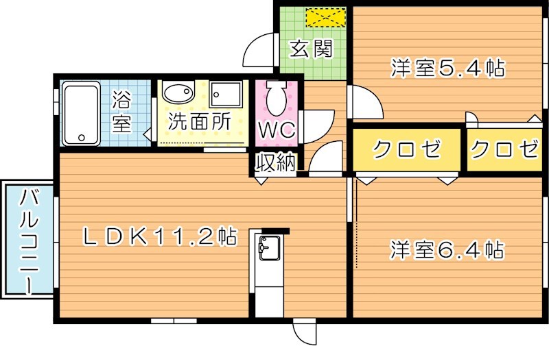 グランブルー　A棟 間取り図