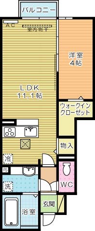 HN's D-room in 楡 107号室 間取り