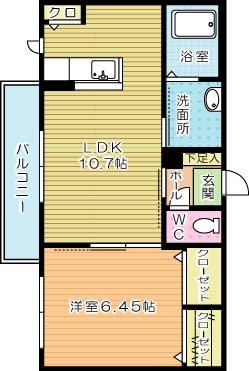 クラヴィエＹ 102号室 間取り