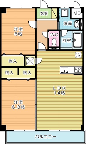 ニューガイア高野 203号室 間取り