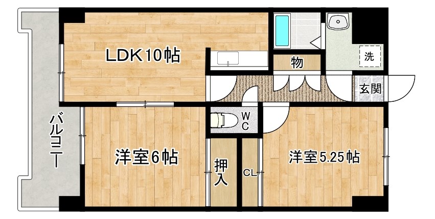 ヴァルト片野駅前  間取り図