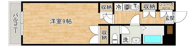 シャルマンステューディオⅠ 405号室 間取り