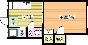 ハイツ到津の森 108号室 間取り