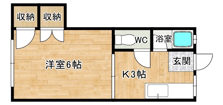 ハイツ到津の森  108号室 間取り