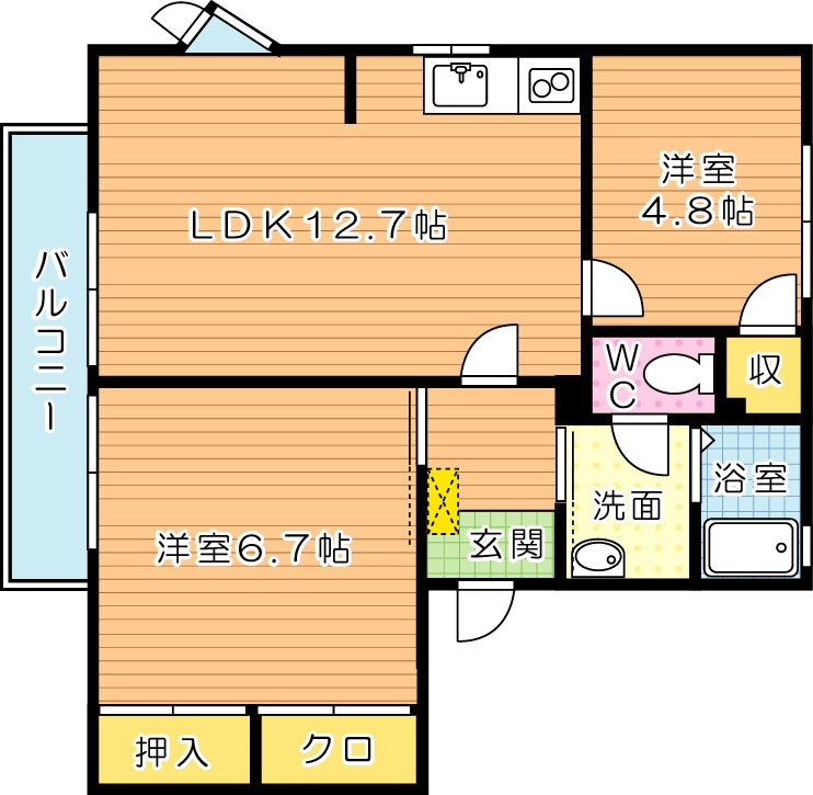 ファミール二島　C棟 間取り