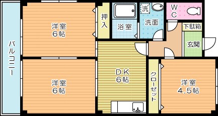 パークハイツ足立 102号室 間取り