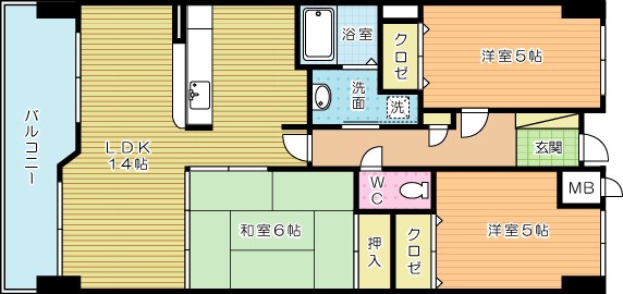 アネックス高峰 306号室 間取り