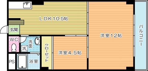 田町ビル  904号室 間取り