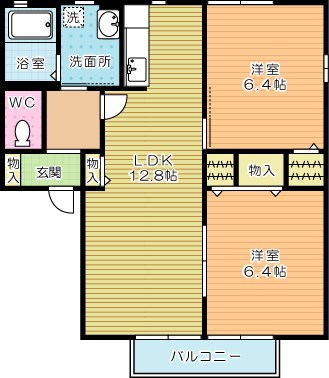 シャーメゾン中井 間取り図