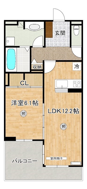 リシェス祇園 205号室 間取り