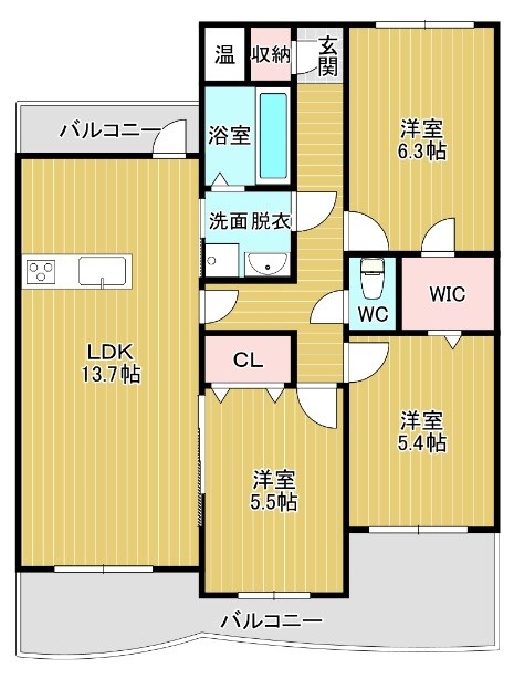 ルート本城学研台 間取り