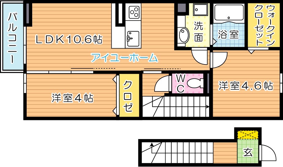 メゾンソレイユ折尾 間取り図