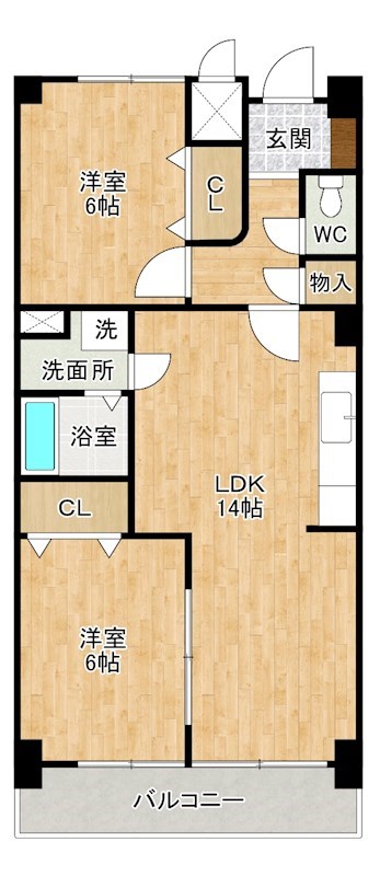 フェルト７３０ 403号室 間取り