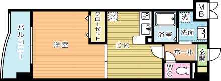 ベイプレイス小倉 1203号室 間取り