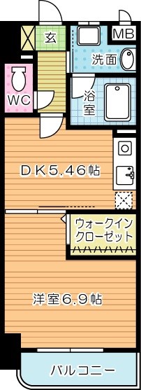 ＷＩＮＧＳ片野Ⅱ（ウィングス片野Ⅱ） 707号室 間取り