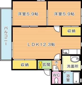 フォーレス元町　Ｂ棟 間取り図