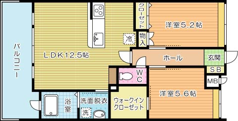 リブラブライト 1103号室 間取り